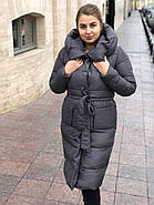 Короткий пуховик жіночий RUFUETE CL7673-blue синій з капюшоном, фото 3