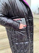 Пуховик пальто жіноче RUFUETE CL19111-black чорне з капюшоном, фото 5