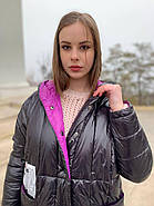 Пуховик пальто жіноче RUFUETE CL19111-black чорне з капюшоном, фото 6