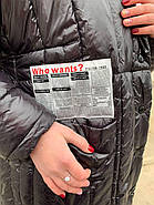 Пуховик пальто жіноче RUFUETE CL19111-black чорне з капюшоном, фото 8