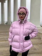 Пуховик жіночий RUFUETE 19775-liloviy короткий ліловий, фото 4