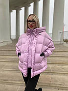 Пуховик жіночий RUFUETE 19775-liloviy короткий ліловий, фото 5