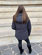 Пуховик жіночий Tongcoi 7105-711 сірий короткий, фото 6