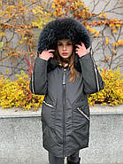 Жіночий пуховик CHANEVIA 92012-25 з капюшоном, фото 2