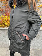 Жіночий пуховик CHANEVIA 92012-25 з капюшоном, фото 6