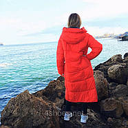 Пальто-пуховик жіночий TOWMY TM-AJ-3262-oranje з каптуром 2XL, фото 2