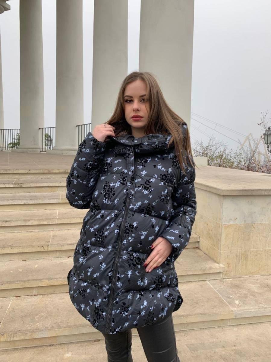 Стильний зимовий пуховик RUFUETE 19980-black з з каптуром S, фото 1