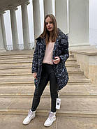 Стильний зимовий пуховик RUFUETE 19980-black з з каптуром S, фото 2