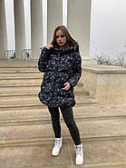 Стильний зимовий пуховик RUFUETE 19980-black з з каптуром S, фото 3