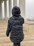 Стильний зимовий пуховик RUFUETE 19980-black з з каптуром S, фото 5