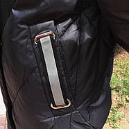 Пуховик жіночий пальто TARUN Y020-860-black чорне з капюшоном, фото 6