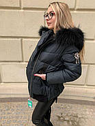 Жіноча куртка-пуховик TARUN Y020-823-SLH004 з капюшоном, фото 2