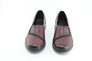 Туфлі жіночі шкіряні на низькому ходу Aras Shoes 4505-BORDO 37, фото 3