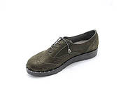 Туфлі жіночі оксфорти Aras Shoes 108-haki шкіряні на шнурівці 37, фото 4