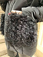 Зимова куртка пуховик ZLLY 20436-01 натуральне хутро каракуль, фото 8