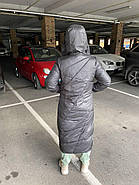 Пальто пуховик жіночий TARUN Y020-870 чорний з каптуром L, фото 4