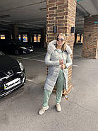 Пальто пуховик жіночий AnaVista 36-21 капюшон з натуральним хутром S, фото 2