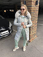 Пальто пуховик жіночий AnaVista 36-21 капюшон з натуральним хутром S, фото 3