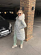 Пальто пуховик жіночий AnaVista 36-21 капюшон з натуральним хутром S, фото 8