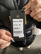 Пуховик напівпальто жіноче SIYAXINGE 938-1 чорне з капюшоном XL, фото 4