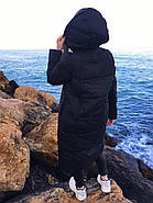 Пальто-пуховик жіноче зимове TOWMY TM-AJ-2261-black з капюшоном, фото 4