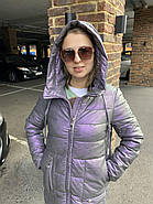 Півпальто зимове жіноче AnaVista 12-12 екошкіра з капюшоном XL, фото 3