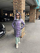 Півпальто зимове жіноче AnaVista 12-12 екошкіра з капюшоном XL, фото 6