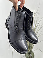 Черевики жіночі Geronea 405 шкіряні на низькому підборі 36, фото 3