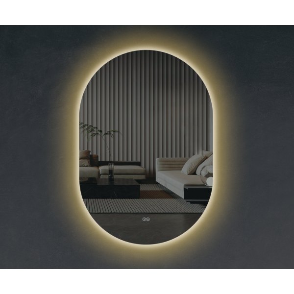 Овальне дзеркало з підсвічуванням у ванну Insana 347 60х100 см світлодіодне LED підсвічування