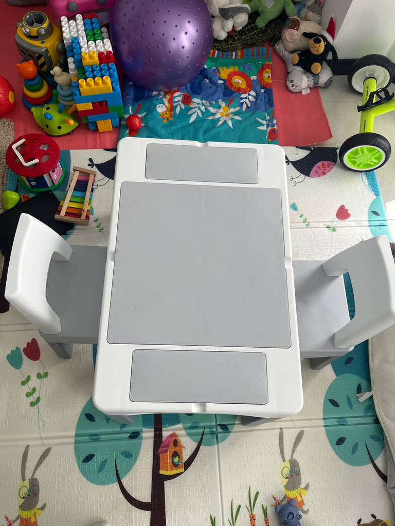Комплект дитячих меблів (стіл, 2 стільці) Tega Baby Multifun Grey-White (MF-006-106) - фото покупців 1