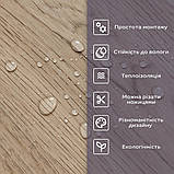 Самоклеюча плитка PET в рулоні 60х300см для стін, декоративна ПЕТ панель самоклейка під дерево SW-00002433, фото 4