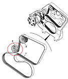 320/08530, 7232/50474, 320/08773 Проміжний ролик AIR CONDITIONING довгий на JCB 3CX, 4CX, фото 2