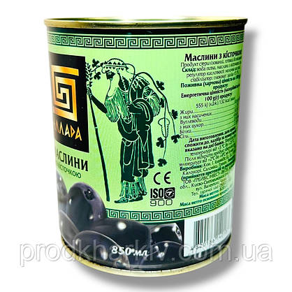 Оливки Ellada Colossal з кісточкою 850 мл, фото 5