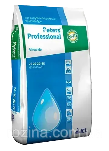 Добриво Peters Professional Allrounder 20-20-20+TE 100 гр.(Здоровий ріст)
