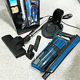 Потужний вертикальний пилосос 2000 Вт з HEPA фільтром і додатковими насадками ручний для сухого прибирання, фото 4