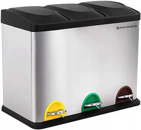 Кухонне відро для сміття 3 відділення 3 x 15 л