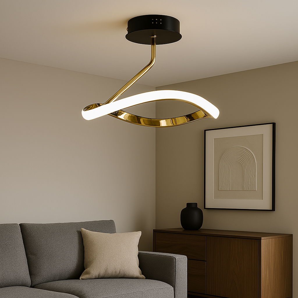 Дизайнерська стельова Led-люстра у формі кільця (82049/1), фото 1