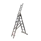 Драбина алюмінієва трисекційна GTM KME307 3x7 щаблів 1.9-4.07м (KME307)