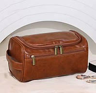 Чоловіча косметичка з еко-шкіри з гачком дорожня сумка для косметики