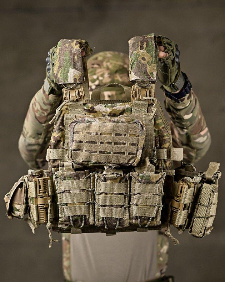 Тактична плитоноска з двома точками швидкого скидання Мультикам Asdag мультикам ОЛ2725, фото 1