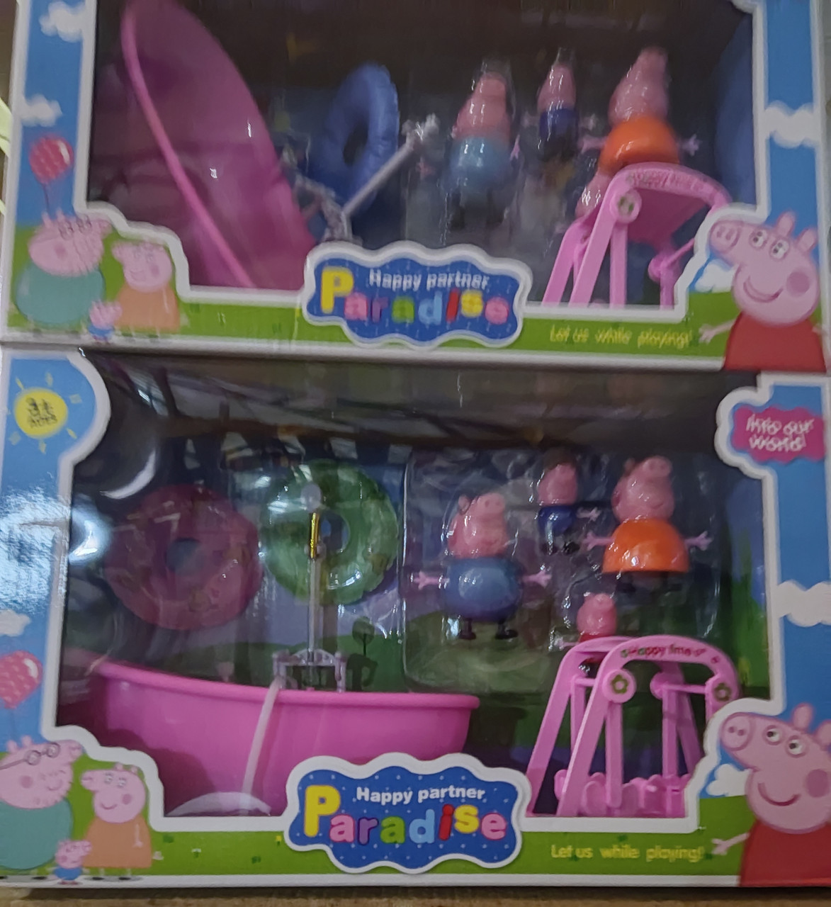 Ігровий набір Свинка Пеппа  Peppa Pig YEYI з ванною в наборі 4 героя з мультика, фото 1