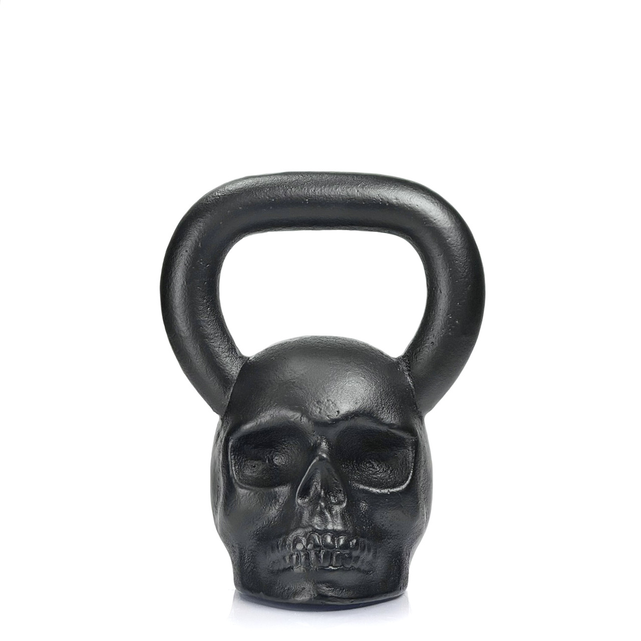 Дизайнерська спортивна гиря Skull 16 кг Чорна на подарунок спортсмену
