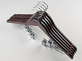 Плічка довжиною 43,5 см дерев'яні костюмні коричневого кольору, в упаковці 5 штук