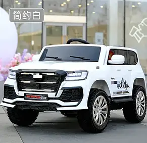 Дитячий електромобіль джип Toyota Land Cruiser (2x35W,12V7A) White, фото 3