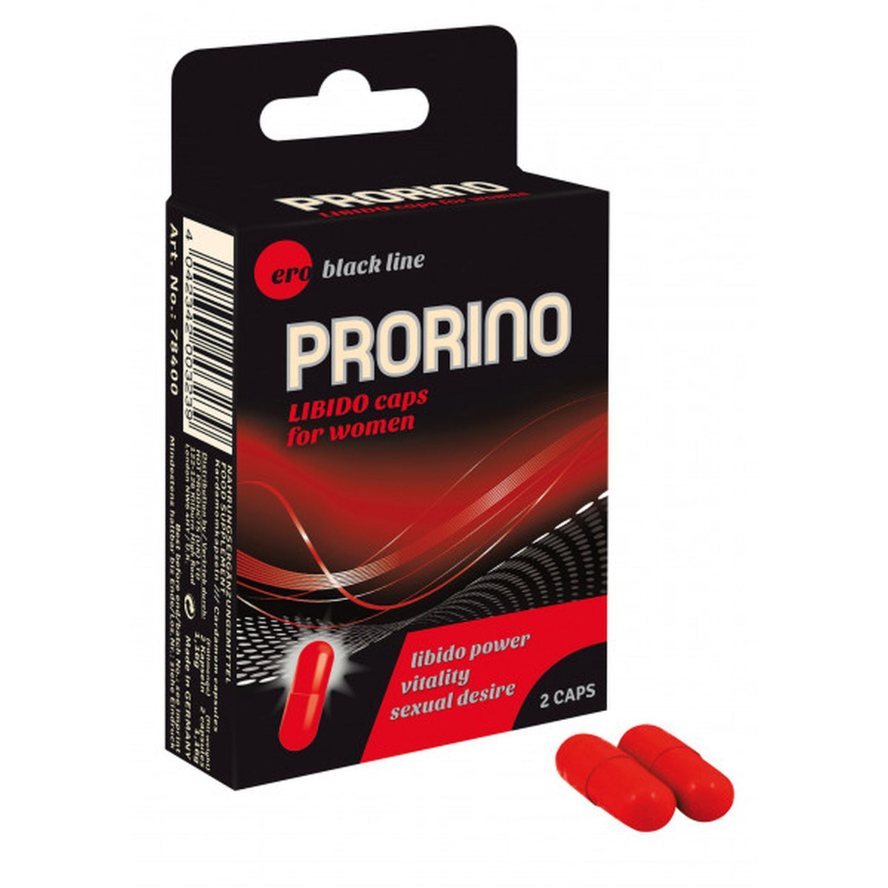 Капсули для підвищення лібідо в жінок PRORINO Libido Caps, ( ціна за паковання, 2 капсули)