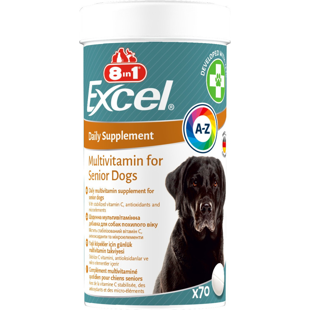 Мультивітаміни для літніх собак 8in1 Excel "Multi Vitamin Senior" 70 шт/уп