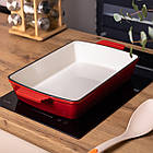 Форма для запікання чавунна 39.5х23.5х6 см форма для випічки 3 л Червона HP-1-9R, фото 4