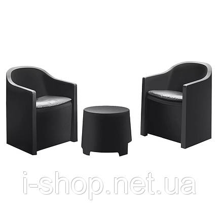 Набір Progarden LUNA антрацит з подушками, фото 1