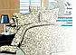 Простирадло на резинці двоспальне "Молочний шоколад" Вензель | Бязь 180х200 см, фото 3