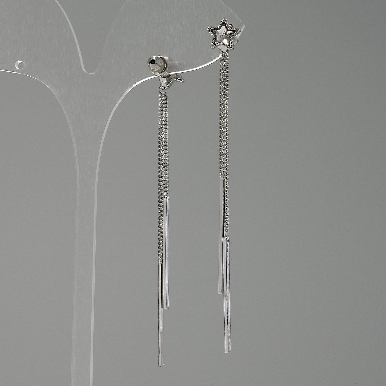 Сережки хайтек "Зірки" d-7мм L-8см, фото 1